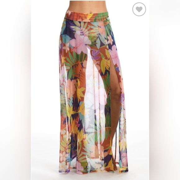 NWT Cover- up sheer multi floral tropical size xl - Picture 6 of 17